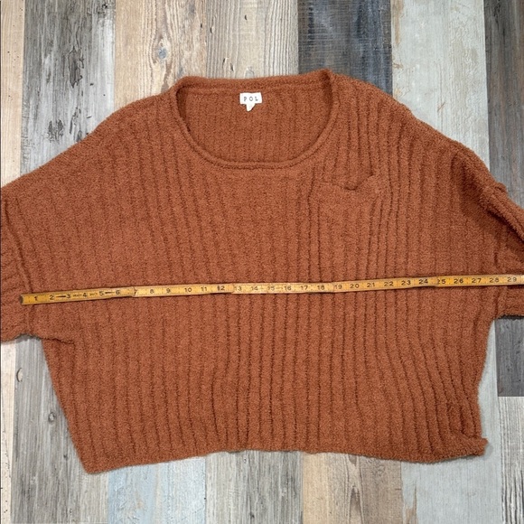 POL Rust Ribbed Crew Neck Sweater - Picture 6 of 6